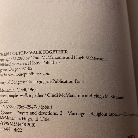 Like New Book - “When Couples Walk Together” by Cindi & High McMenamin - Picture 3 of 3